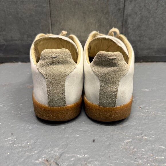 Maison Margiela GAT white leather low top sneakers size 45 - Picture 4 of 12